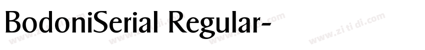 BodoniSerial Regular字体转换